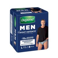 Depend 男士夜用失禁内裤 Night Defence 大码 L 8条