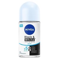 妮维雅 NIVEA 黑白隐形走珠止汗露 Pure 纯净型 72 小时 50ml