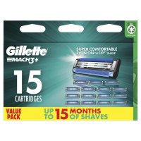 Gillette Mach 3+ Cartridges Value 15 Pack