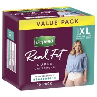 Depend Real Fit Super 女士失禁内裤 XL 16条装