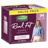 Depend Real Fit Super 女士失禁内裤 中号 16条装