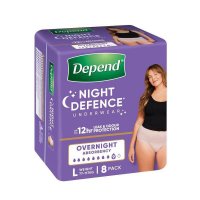 Depend Night Defence 女士夜用失禁内裤 大号 8条装