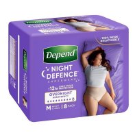 Depend Night Defence 女士夜用失禁内裤 中码 M 8条装