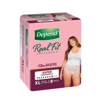 Depend Real Fit 女士贴身失禁内裤 超强吸收 加大码 XL 8条装