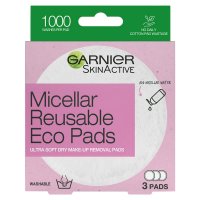 Garnier 卡尼尔 卸妆水专用可重复使用洁面棉片 3片装