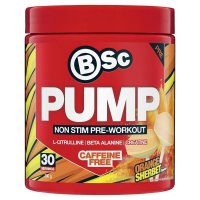 BSc Pump Non Stim 训练前粉(无兴奋剂配方)香橙雪葩味 300g