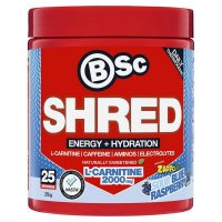 BSc Energy Shred + Hydration Powder Zappo Sour Blue Raspberry 275g
