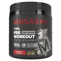 Musashi 训练前粉 零咖啡因 红覆盆子味 225g