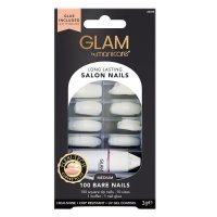 Glam By Manicare Salon Nails 美甲贴片 Bare Nails 裸色 中长方形 100片