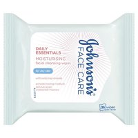 强生 Johnson's 保湿洁面湿巾 干性肌肤 25片