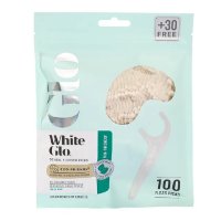 White Glo 环保薄荷牙线棒 100支装