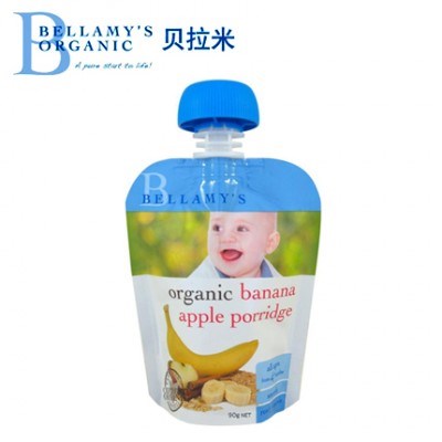 Bellamy's 贝拉米有机香蕉苹果粥 婴儿辅食 90g 4月+