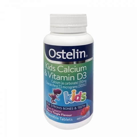 【特价】Ostelin Kids 儿童D加钙咀嚼片 90粒 （2023/9/30） 