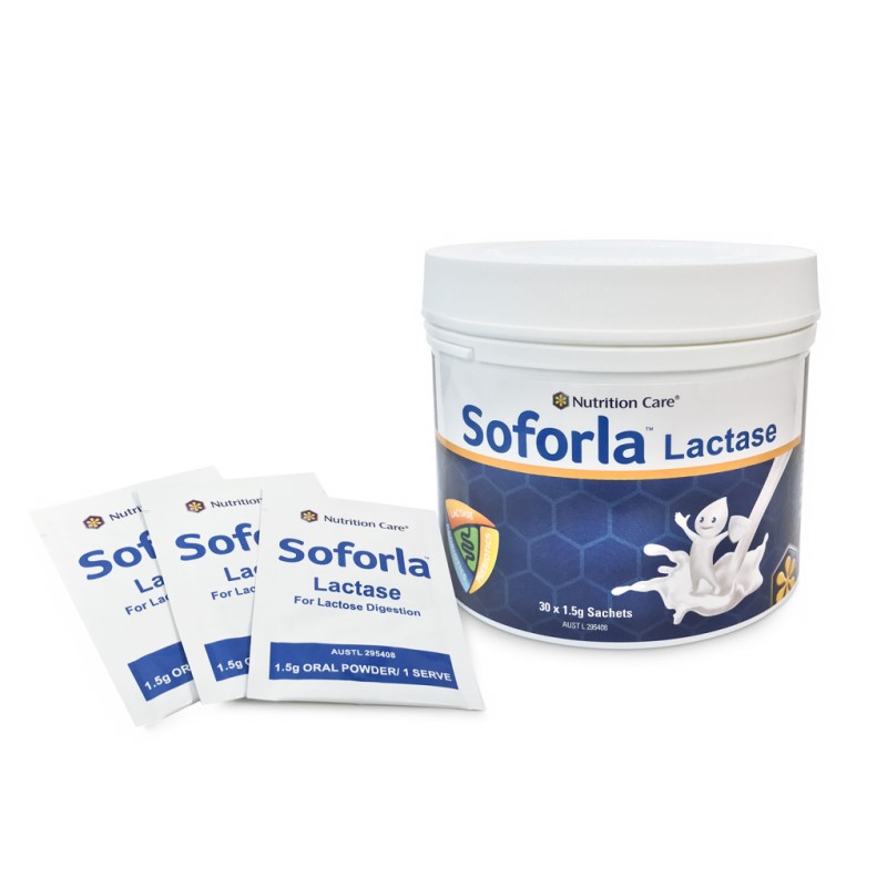 NutritionCare苏芙拉乳糖酶5000单位+益生菌50亿+益生元（30袋装）保质期08/2019