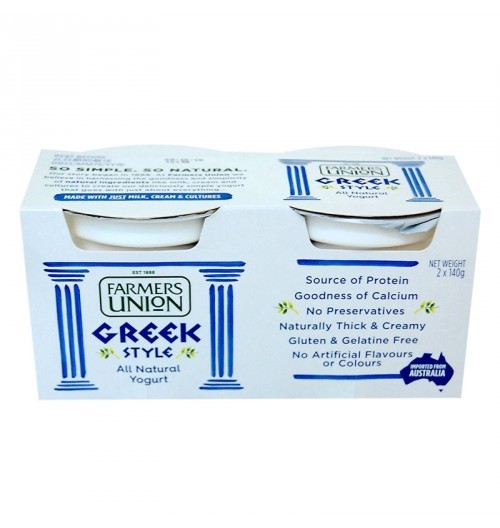 (生鲜) 农夫联盟希腊式酸乳（原味）140g*8