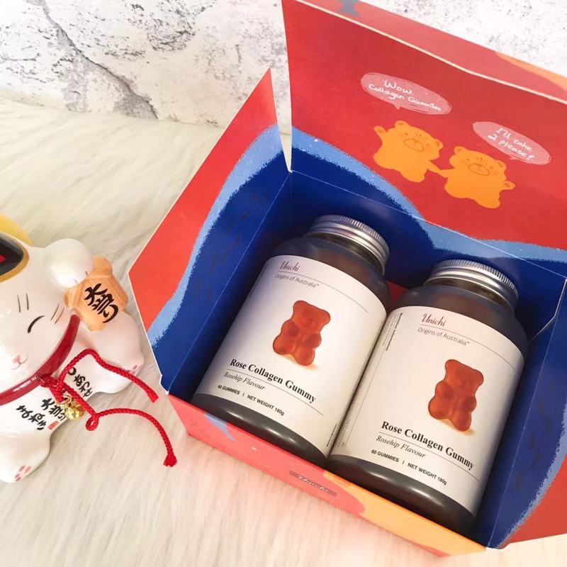 【限时特价售完不补】Unichi胶原蛋白小熊软糖60粒*2瓶装  