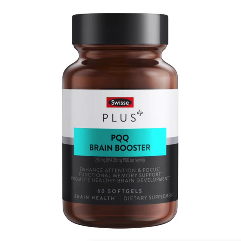 【Swisse一件包邮】 Swisse Plus PQQ 脑黄金鱼油胶囊 60粒