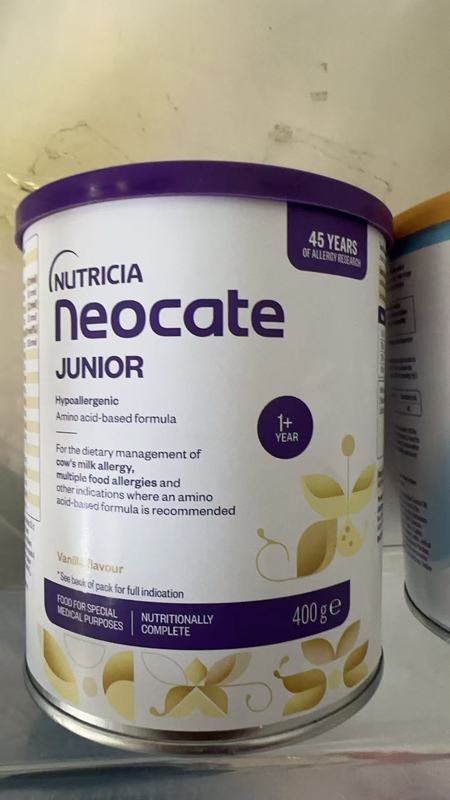 Neocate 氨基酸奶粉2段 抗过敏防腹泻湿疹 1岁+香草味 400g(新包装)
