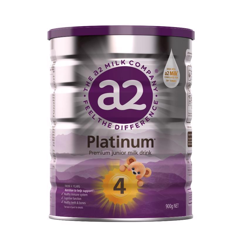 【品牌直发6罐包邮买赠活动】A2 Platinum 白金婴幼儿奶粉 4段 900g 新版 （4岁+）