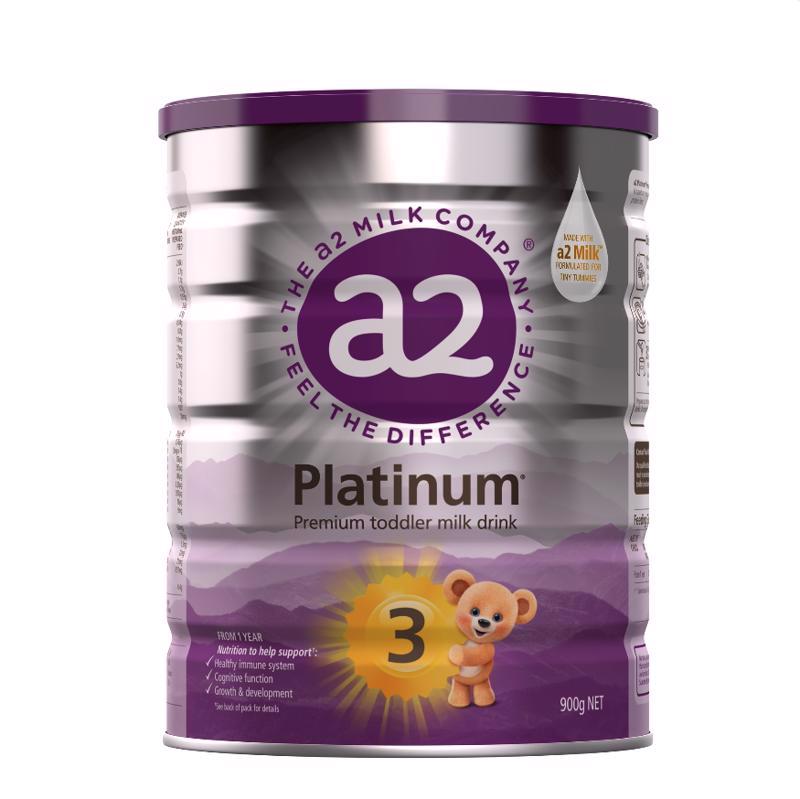 【品牌直发6罐包邮买赠活动】A2 Platinum 白金婴幼儿奶粉 3段 900g 新版 （1岁+）