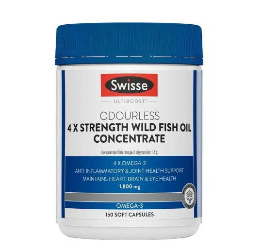 Swisse 无腥味4倍强度浓缩鱼油 150粒