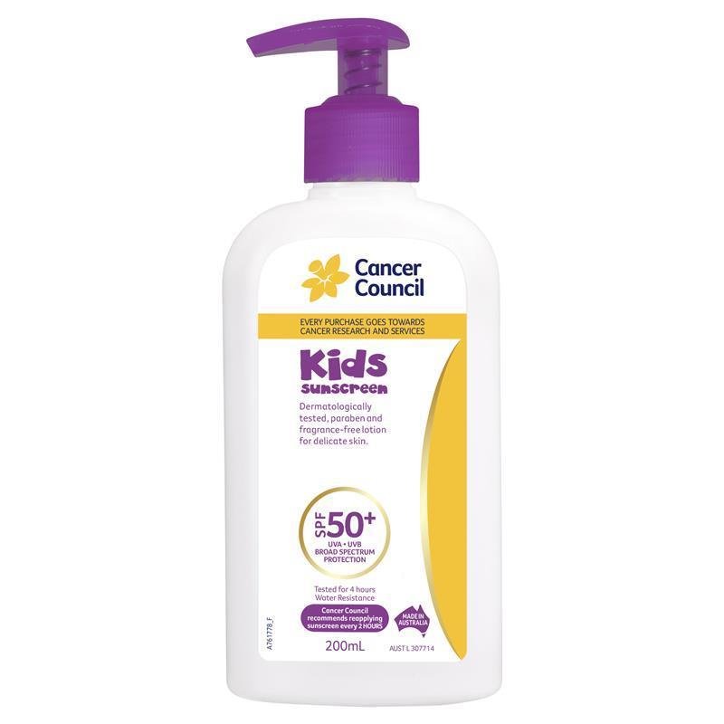 Cancer Council 儿童防晒霜 SPF50+ 按压泵 200ml