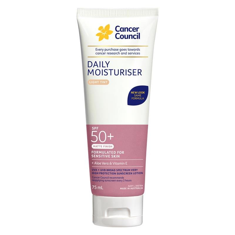 Cancer Council 日用控油哑光防晒霜 浅色润色 SPF50+ 75ml