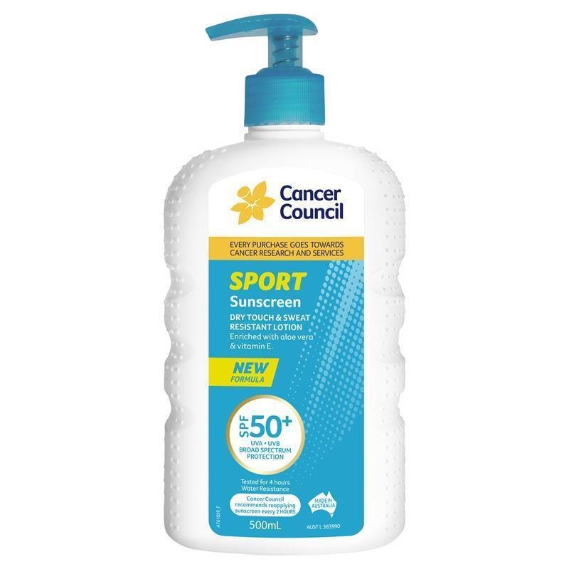 Cancer Council 运动型干爽防汗防晒霜 SPF50 500ml