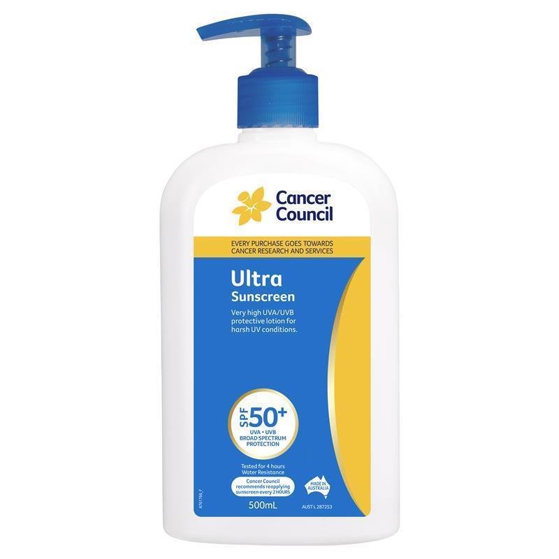 Cancer Council 超效防晒霜 SPF50+ 500ml 按压瓶