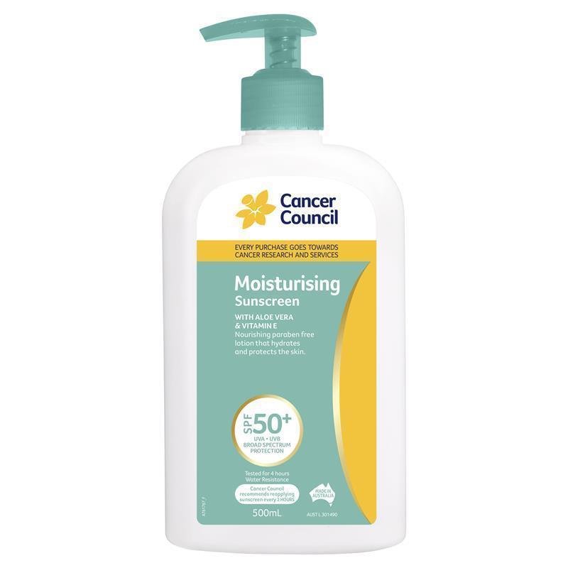 Cancer Council 保湿防晒霜 SPF50+ 500ml