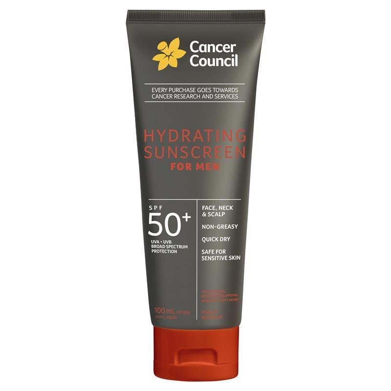 Cancer Council 男士保湿防晒霜 SPF50+ 100ml