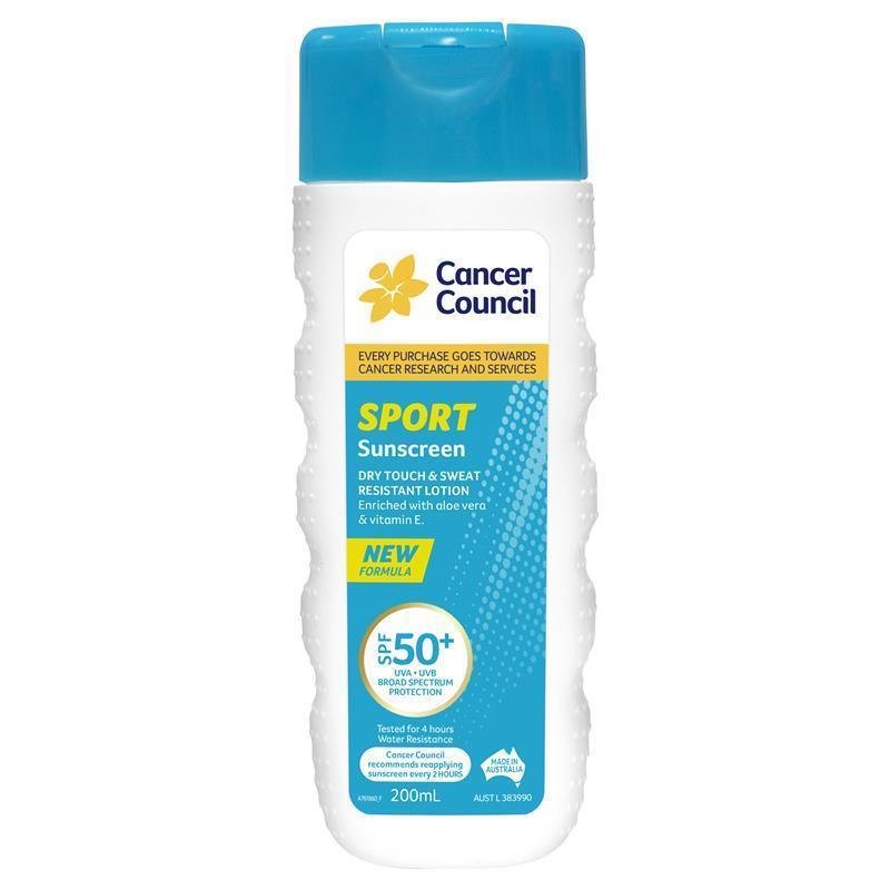 Cancer Council 运动防晒霜 SPF50 清爽防汗 200ml