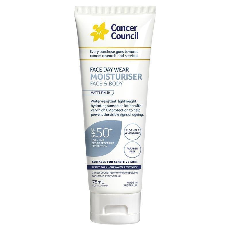 Cancer Council 隐形哑光面部防晒乳 SPF50+ 防水4小时 75ml