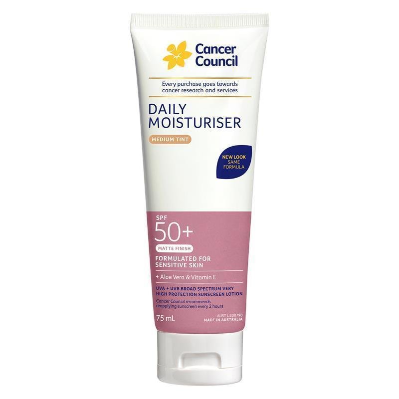 Cancer Council 哑光润色面部防晒乳 SPF50+ 自然色 75ml