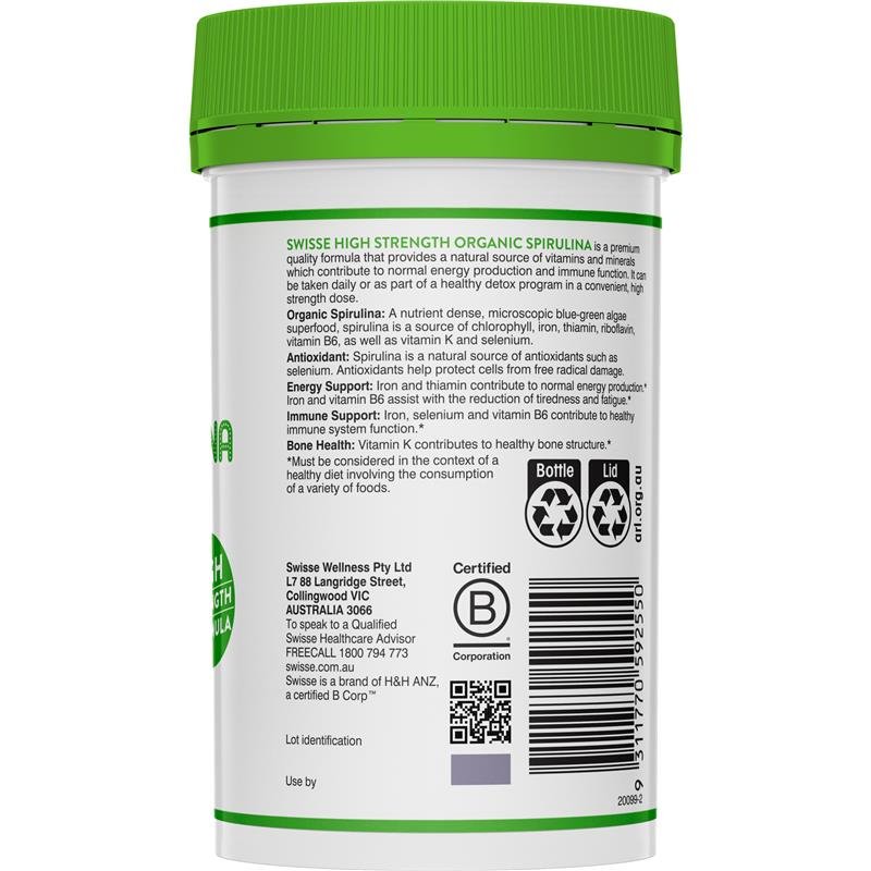 Swisse 有机螺旋藻 1000mg 200片