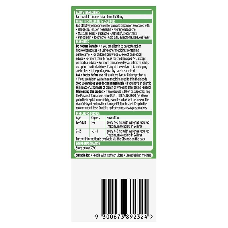 Panadol 必理通 速效止痛退热片 Optizorb 16片
