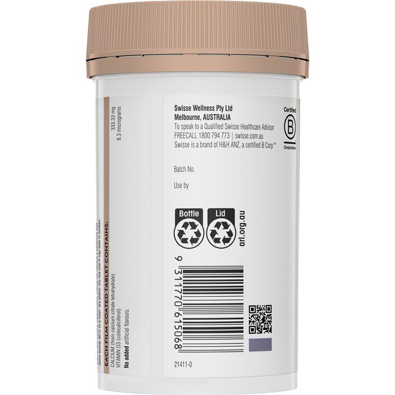 Swisse 钙片+维生素D 150片