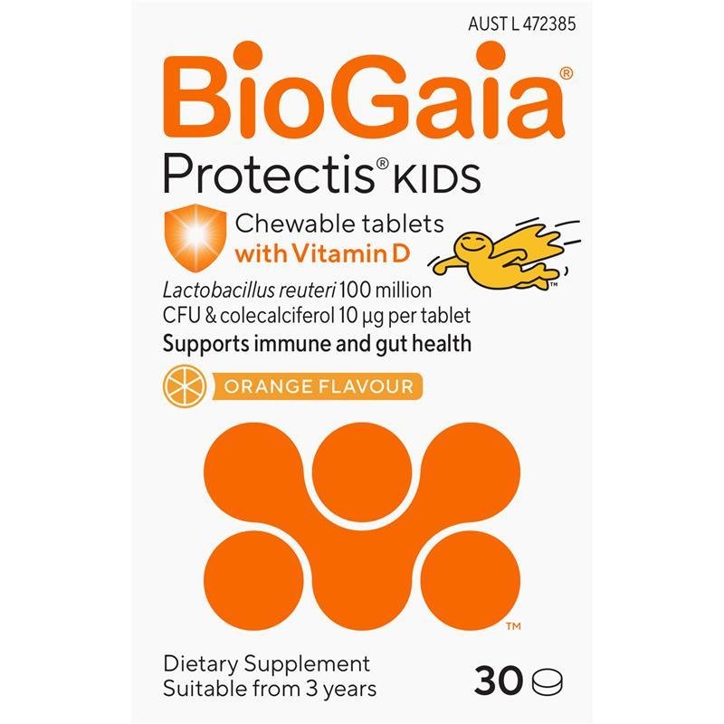 BioGaia 益生菌+维生素D 咀嚼片 橙味 30片