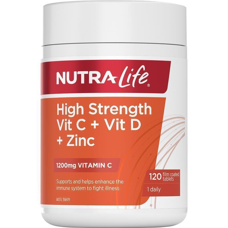 Nutra-Life 纽乐 高强度维生素C+D+锌 120片