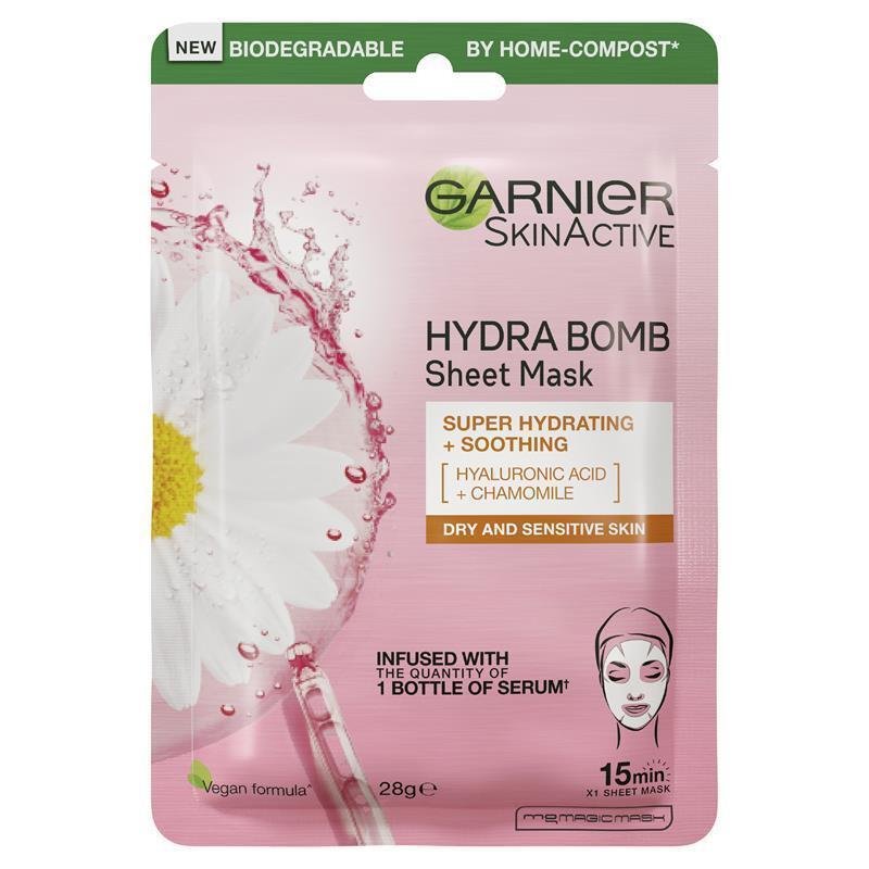 卡尼尔 Garnier 水活炸弹 玻尿酸+洋甘菊 补水面膜