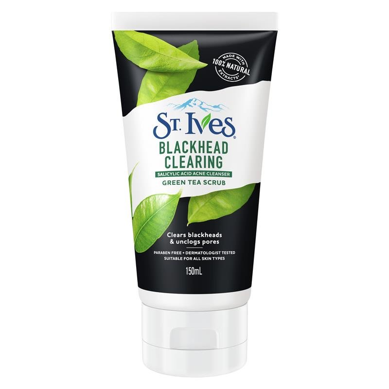 St Ives 绿茶净黑头磨砂洁面膏 150ml/170g