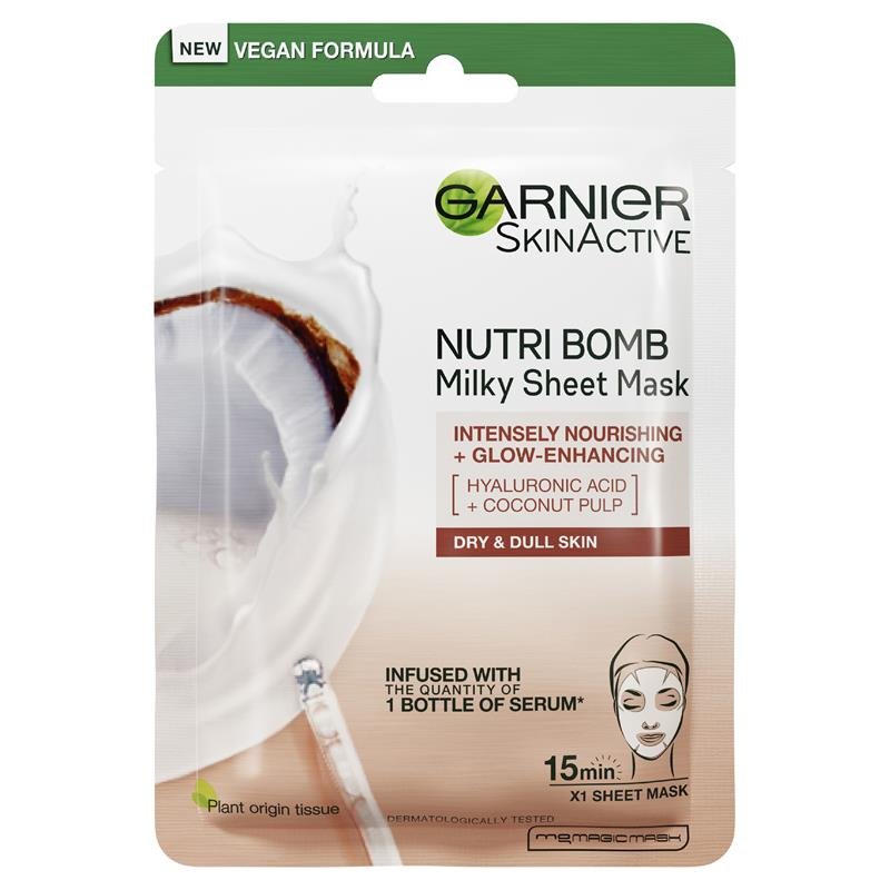 Garnier 卡尼尔 玻尿酸+椰乳牛奶面膜