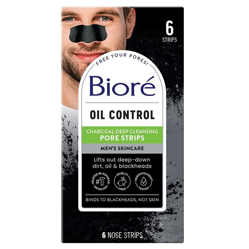 Biore 男士炭深层清洁鼻贴 6片