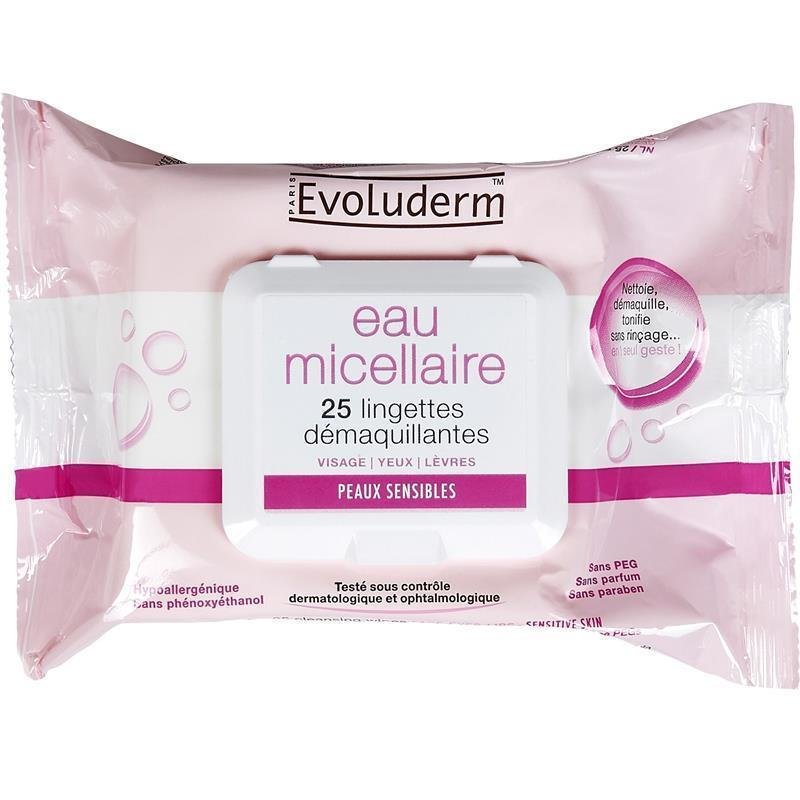 Evoluderm 胶束卸妆洁面湿巾 25片