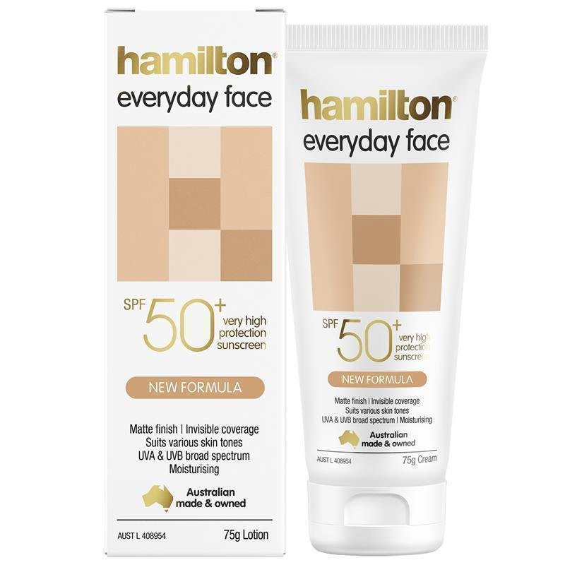 Hamilton SPF50+ 每日防晒面霜 75g