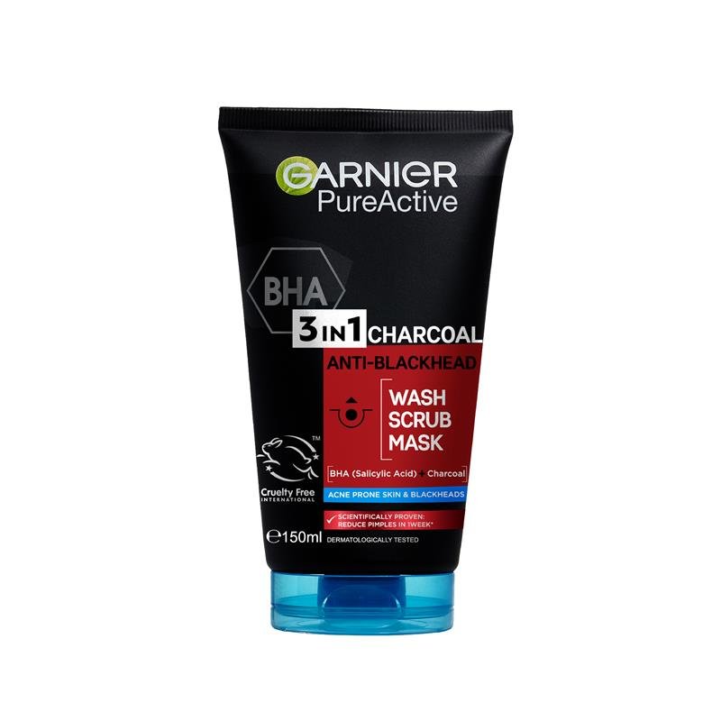 Garnier 卡尼尔 净痘炭三合一洁面 150ml