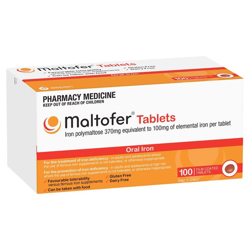 Maltofer 麦芽酚铁 补铁片 100mg 100片