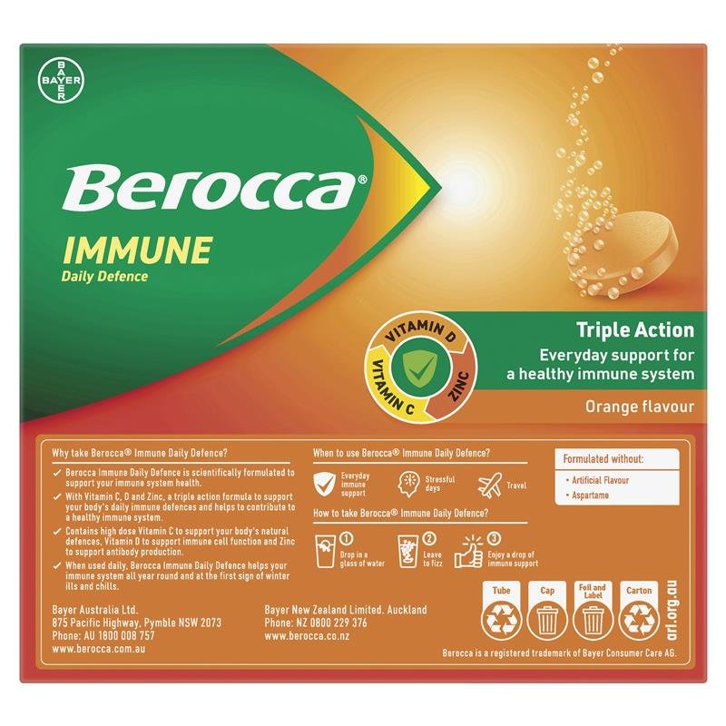 Berocca 免疫日常防护 橙味泡腾片 60片