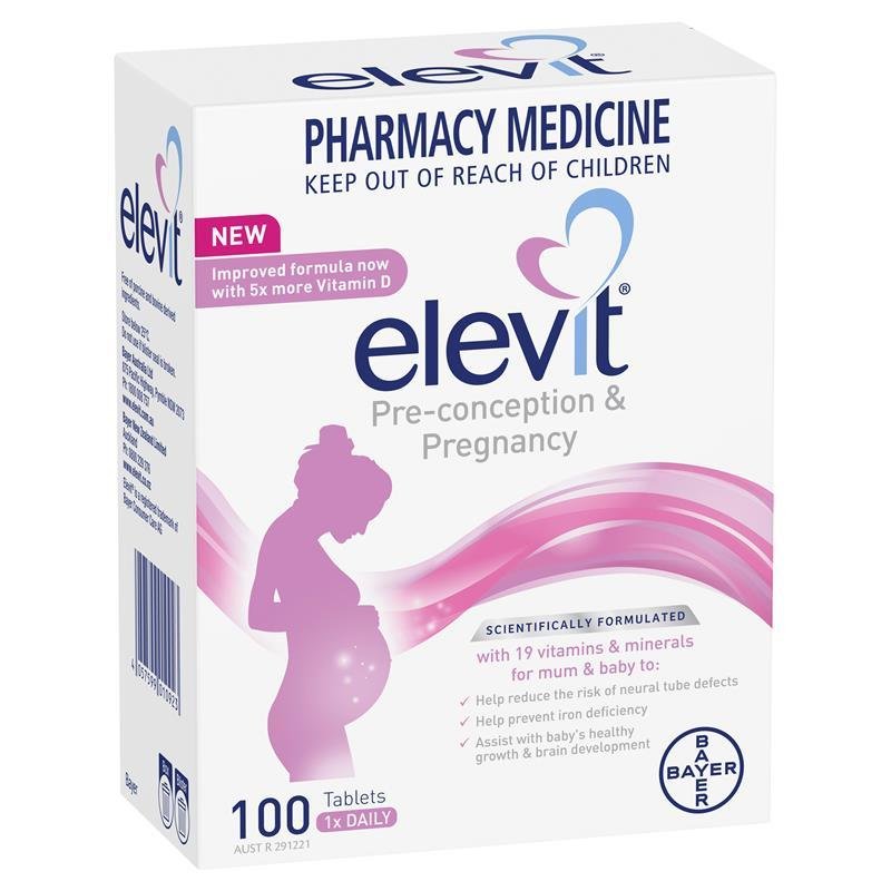 Elevit 爱乐维 备孕及孕期营养片 100片
