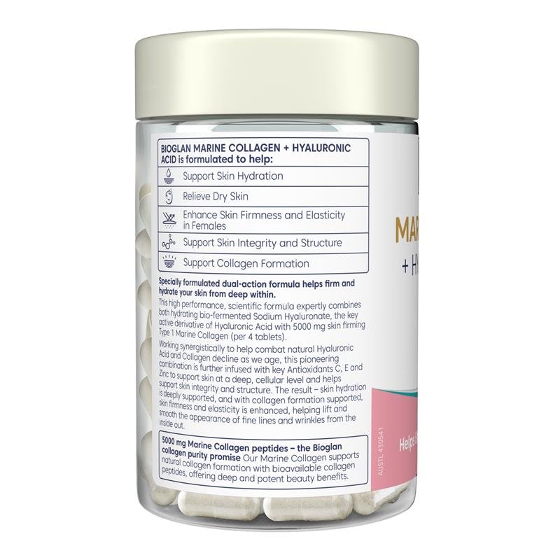 Bioglan 海洋胶原蛋白+透明质酸片 80片